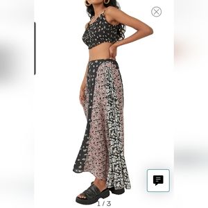 NWT Free People Kaia Crop Top & Skirt Set